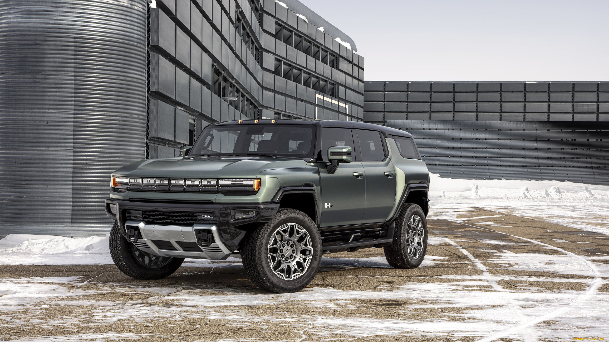 Обои 2024 GMC Hummer EV SUV Автомобили Hummer, обои для рабочего стола,  фотографии 2024 gmc hummer ev suv, автомобили, gm-gmc, ev, suv, хаммер,  внедорожник, gmc, 2024, зима Обои для рабочего стола, скачать